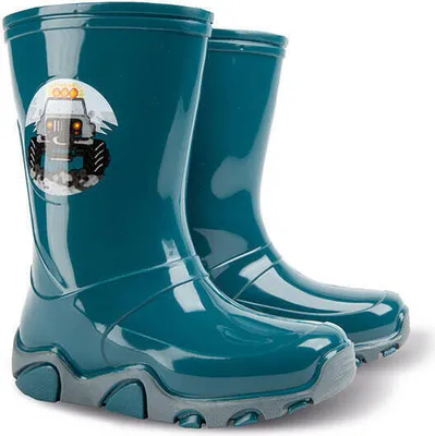 Produktbild von Demar Stormer Jungen Gummistiefel 0401C blaugrün mit Auto