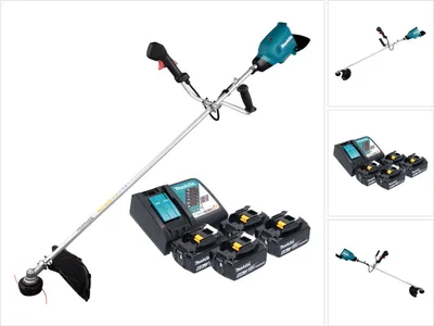 Produktbild von Makita DUR 369 ARG4 Akku Freischneider 36 V ( 2x 18 V ) 43 cm Brushless + 4x Akku 6,0 Ah + Ladegerät