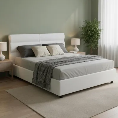 Image de Briaglia - Lit Double, Blanc, Déhoussable  Italy