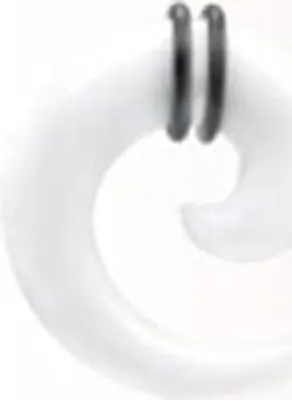 Immagine prodotto di Espansore auricolare a spirale Anello in gomma acrilica bianca - VSP 8 mm