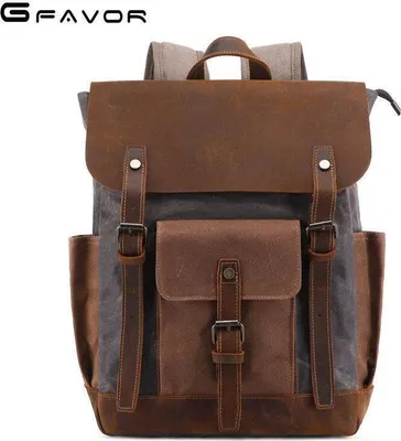 Produktbild von OKWISH Rucksack Freizeitrucksack Reiserucksack Tasche Handtasche Kunstleder Umhängetasche 30x40cm Braun