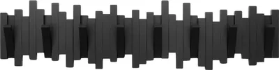 Produktbild von Umbra Wandgarderobe Sticks mit 8 Haken, Polystyrol, Schwarz, 1023536-040