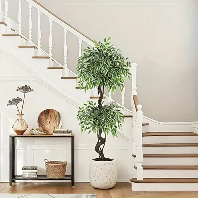 Imagen del producto de Planta artificial – Ficus bengalensis (árbol de la vida) – Planta artificial – Planta en maceta – 150 cm – Diseño realista – Plástico de bajo mantenimiento