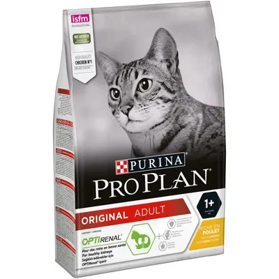 Productafbeelding van Purina Pro Plan Original OPTIrenal, voor volwassen dieren, met kip, 3 kg, bevat antioxidanten