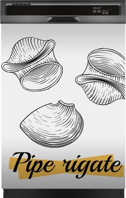 Produktbild von Magnete Dekorative 60x80 cm Küche Magnetmatte Spülmaschine - Italienische Nudeln Pasta