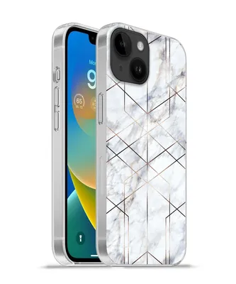 Produktbild von MuchoWow® Handyhülle Schutzhülle Hülle für Apple iPhone 14 - Softcase Marmor - Gold - Weiß Silikon Softcase Handy Hülle - Mobiltelefonhülle