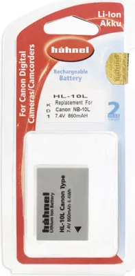 Produktbild von Hahnel HL-10L, 860 mAh, 7,4 V, Lithium-Ion (Li-Ion)