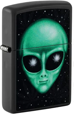 Produktbild von Zippo Feuerzeug Cannabis UFO Black Matte Windproof 60007442