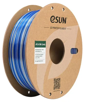 Imagen del producto de EPLA-SILK CANDY, hilo plateado azul, 1,75 mm, 1 kg