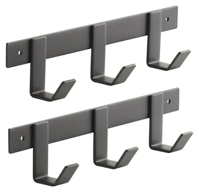 Produktbild von SOTECH Hakenleiste Blackline Alba klein – 3 Haken (2 Stück)
