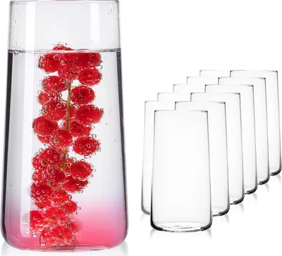 Produktbild von IMPERIAL Trinkgläser aus Glas 490ml (max. 550ml) Set 12 Teilig Wassergläser Saftgläser Longdrinkgläser Cocktailgläser groß