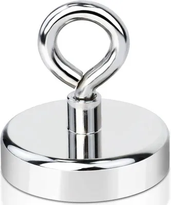 Produktbild von Extra starke Magnethaken - 3 Stück | 48 mm Neodymium-Magnethaken | 80 kg Tragfähigkeit - magnetische Haken für Grill - Barbecue - Küche - Kühlkästen - Accessoires