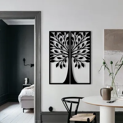 Produktbild von Wallity, Efsane- ENZ1266, Schwarz, Sonstige Wohndekorationen, 51 x 65 cm, 100% Metall (Dicke: 1