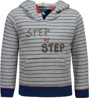 Produktbild von Jungen Hoodie Grau Lief mit Reißverschluss und Kängurutasche, gebürstete Innenseite
