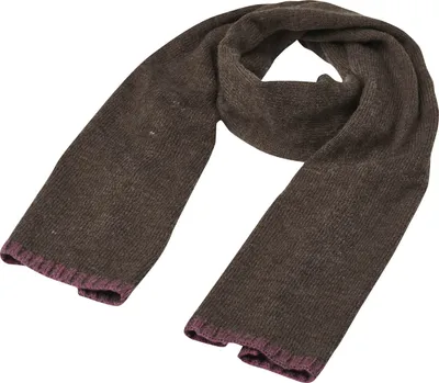 Produktbild von Strickschal Herren Winterschal Zweifarbig Überlänge Oversize Ripp-Strick Melange Neverless® braun-lila