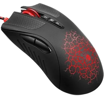Obrázok produktu pre BLOODY A90, Pravoruké, Optický, USB Typ-A, 6200 DPI, 6666 fps, Čierna, Červená