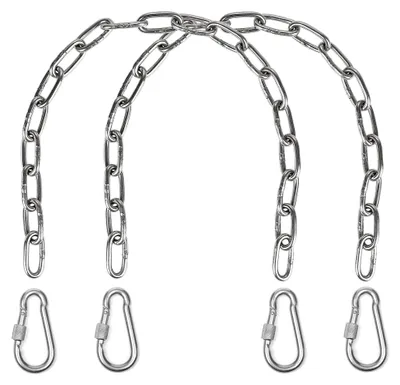Produktbild von Robuste Hängemattenkette und Aufhängungen für Boxsäcke und Schaukeln, 2 Hängesesselketten, 4 Karabiner