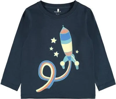 Produktbild von Name It Langarmshirt Rakete blau 104