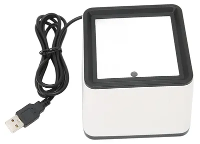 Productafbeelding van Draagbare, multifunctionele, handsfree barcodescanner voor desktops, geschikt voor mobiel betalen
