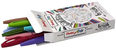 Produktbild von Pentel - Brushpen Sign SES15C Pastell sortierte Box mit 12 Stück