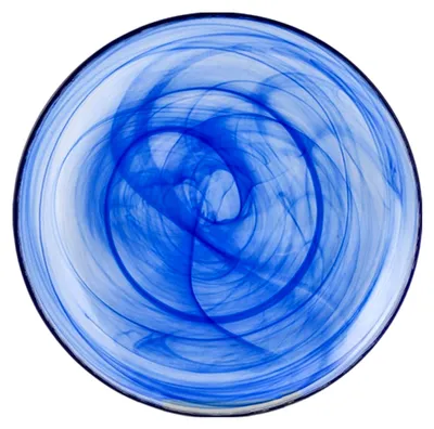 Produktbild von Set aus 6 tiefen Tellern aus blauem Glas, Durchmesser 21 cm