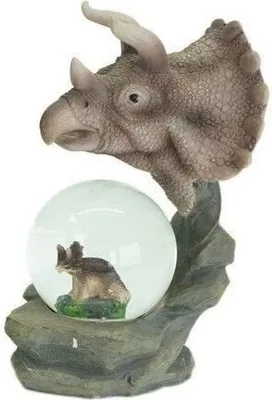 Produktbild von Glitzerkugel Triceratops, Dinosaurier Schneekugel Tier Tiere Dino Schneekugeln