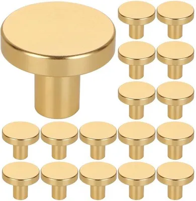 Produktbild von Knöpfe aus Gold, Durchmesser 25 mm - Möbelknöpfe - Vintage-Knöpfe für Schränke - Knöpfe für Kinderzimmer - Griffe - 20 Stück