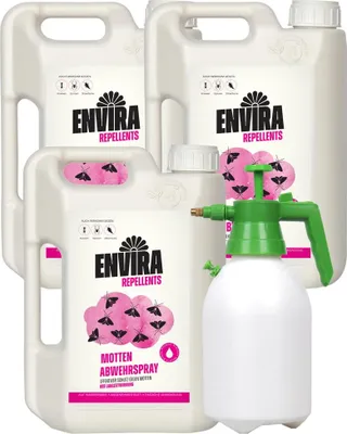 Produktbild von Envira Motten Abwehrspray mit Drucksprüher 3x2L