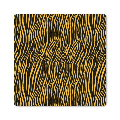 Produktbild von MuchoWow® Mauspad Mousepad Tigerdruck - Muster - Orange 30x30 cm - Mousepads - Maus Mat - Pad - Mausunterlage - Gaming