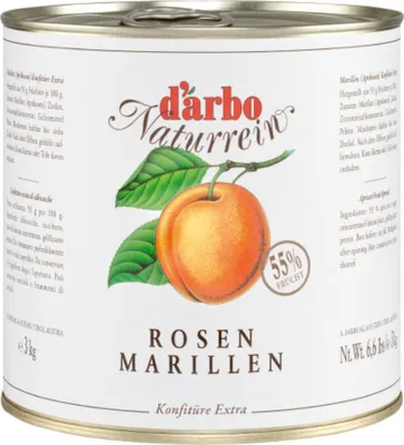 Produktbild von Darbo Naturrein Rosen Marillen Aprikose Konfitüre extra 3000g