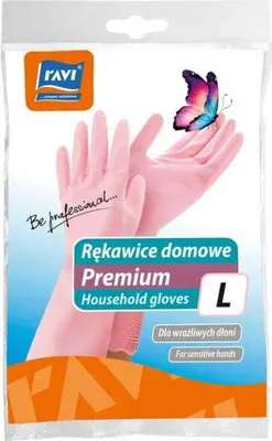 Produktbild von Schutzhandschuhe für die Haushaltsreinigung L rosa Gummi 1 Paar