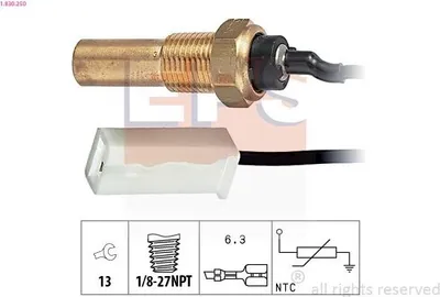 Produktbild von EPS 1.830.250 Kühlmitteltemperatursensor für LAND ROVER Freelander SUV (L314) für ROVER 600 (RH) für MG MG ZR