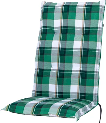 Produktbild von Auflage Hochlehner Milano 2397 grün-weiß kariert 120x49x6 cm KETTtex
