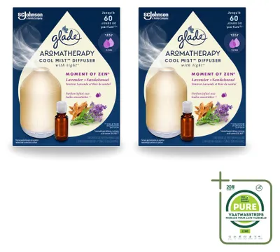 Produktbild von 2 x Glade Aromatherapy Mist Diffuser Starterset - Moment of Zen - 17,4 ml - Großpackung - 2 Stücke