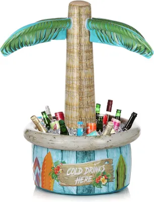 Productafbeelding van Opblaasbare drankenkoeler 94 x 90 cm, palmdesign, voor tuinfeest