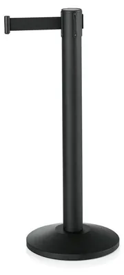 Produktbild von 2x Abgrenzungspfosten Gurtband integriert 4,5 Meter schwarz Largeflex