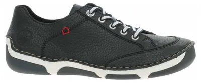Produktbild von Rieker Damen Sneaker Leder Schnürschuh Ziernaht 55901, Größe:40 EU, Farbe:Blau