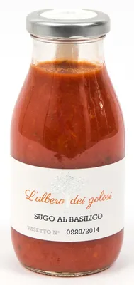 Immagine prodotto di Salsa di pomodoro al basilico 250 ml . - L'albero dei golosi