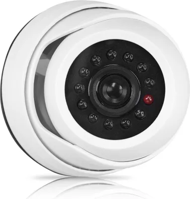 Produktbild von kwmobile Kamera Attrappe Videoüberwachung - Fake Kamera Dummy mit LED Licht - Überwachungskamera Attrappe - Dummy Camera für Außen - Fake Camera -