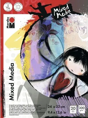 Produktbild von Marabu 1612000000074, Kunstdruckpapierblock, 300 g/m², 20 Blätter