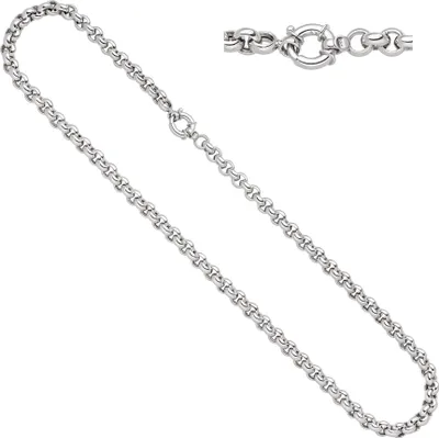Produktbild von JOBO Erbskette 585 Gold Weißgold 45 cm Kette Halskette Weißgoldkette Federring