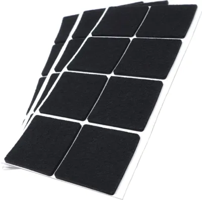 Produktbild von Adsamm® | 24 x selbstklebende Filzgleiter / Schwarz / 50x50 mm / quadratisch / Möbelgleiter aus Filz mit 3.5 mm Stärke