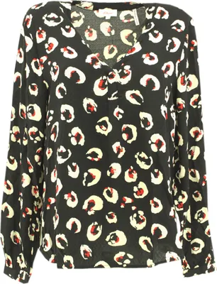 Produktbild von 31908 s.Oliver, , Damen Bluse Hemd Shirt Tunika, Jersey, schwarz bunt gemustert, 36
