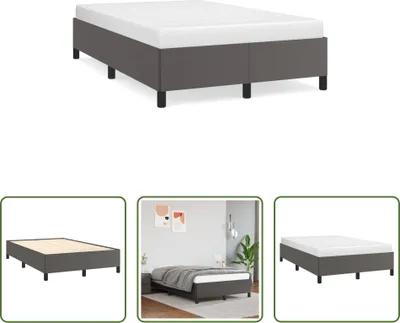 Produktbild von The Living Store Bettgestell Grau 120x190 cm Kunstleder