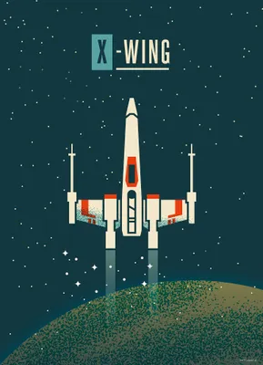 Produktbild von Wandbild - Star Wars Geeky X-Wing - Größe 50 x 70 cm