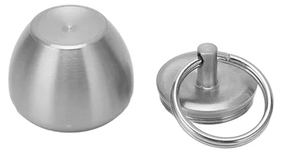Productafbeelding van Mini-pilhouder van roestvrij staal met sleutelhanger