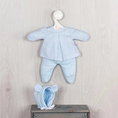 Produktbild von Asi Puppenkleidung Hose, Jacke und Mütze babyblau - Puppenoutfit