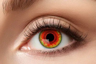 Produktbild von Wochen Kontaktlinsen verschiedene neue Farben und Motive Monster Red