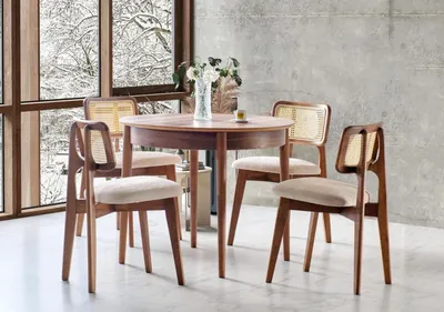 Produktbild von Esstisch 4 x Stühle Esszimmer Set Essgruppe Luxus Stuhle Tisch 5tlg.