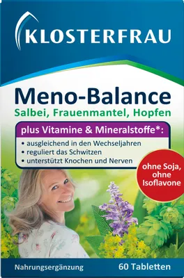 Obrázok produktu pre Klosterfrau | Meno-Balance šalvia, mentálna pre ženy, chmeľ | 60 tabliet